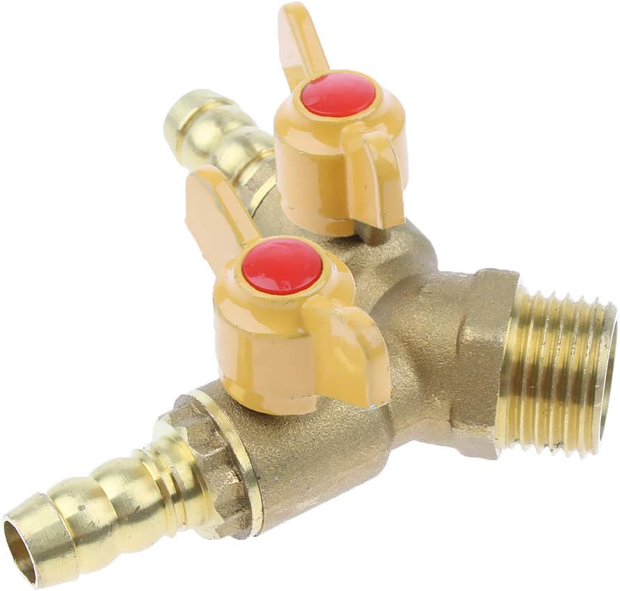 Gas Pipeline Valve Natural Gas LPG Tube Hose Adapter Y Piece Splitter