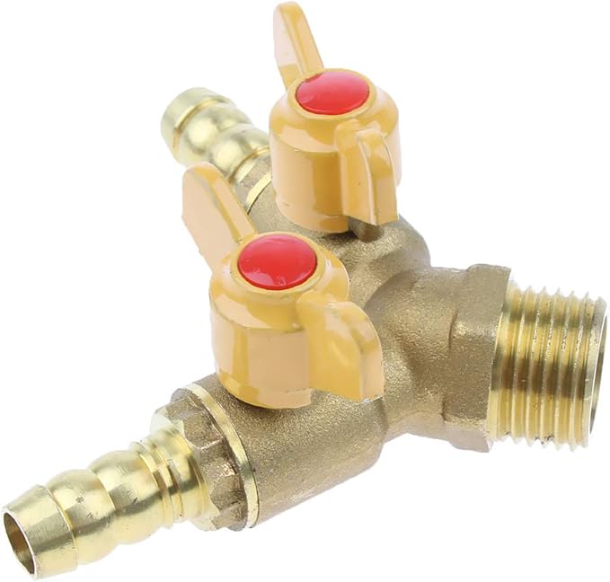 Gas Pipeline Valve Natural Gas LPG Tube Hose Adapter Y Piece Splitter