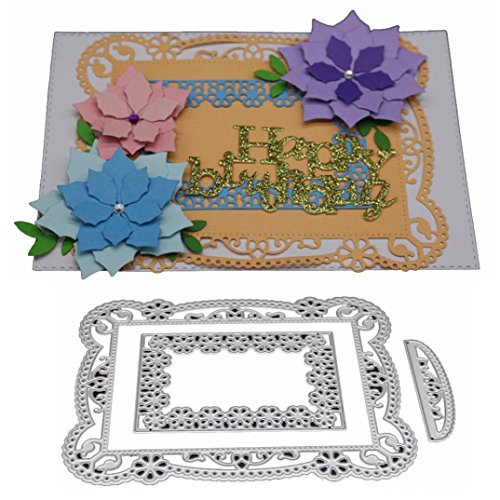 LiPing New Flower Heart DIY Exquisite Modeling Metal Cutting Dies Stencils Creative Cutting Dies Stamp Stencils Scrapbooking Photo Album Greeting Gift Card Decor Craft (A) - Thumbnail 3