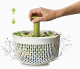 Joseph Joseph Spindola In-Sink Salad Spinning Colander White Green view 6