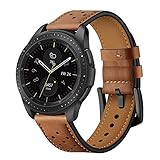 Compatible Samsung Galaxy Watch 42mm/Samsung Gear Sport/Samsung Gear S2 Genuine Leather Watch Bands 20mm Watch Strap Bracelet