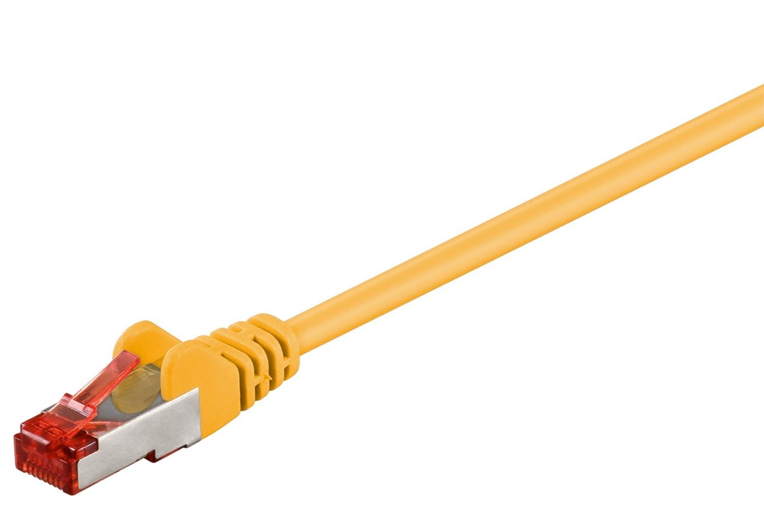 Goobay 95483 CAT 6 Patch Cable, S/FTP (PiMF), Yellow, 10 m Length