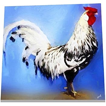 Amazon Com Rooster Hamburg 6 Inch Ceramic Trivet Decorative