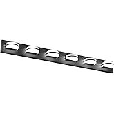 Aipsun 6 Lights Modern Black Vanity Light Up and Down Black LED Vanity Light Fixtures Bathroom Wall Light Over Mirror 6000K