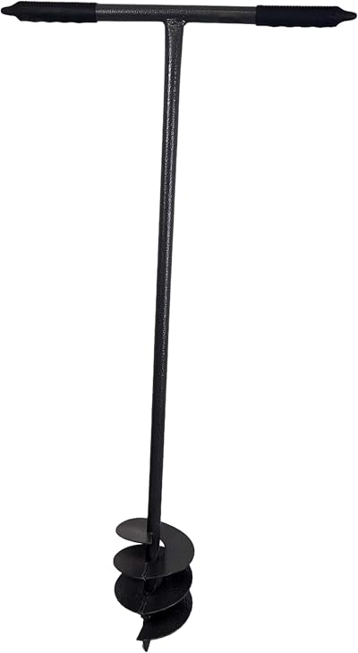 Easy Shopping 110cm Heavy Duty Steel Post Hole Digger Fence Auger T-Handle