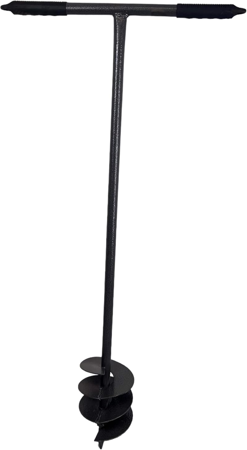 Easy Shopping 110cm Heavy Duty Steel Post Hole Digger Fence Auger T-Handle