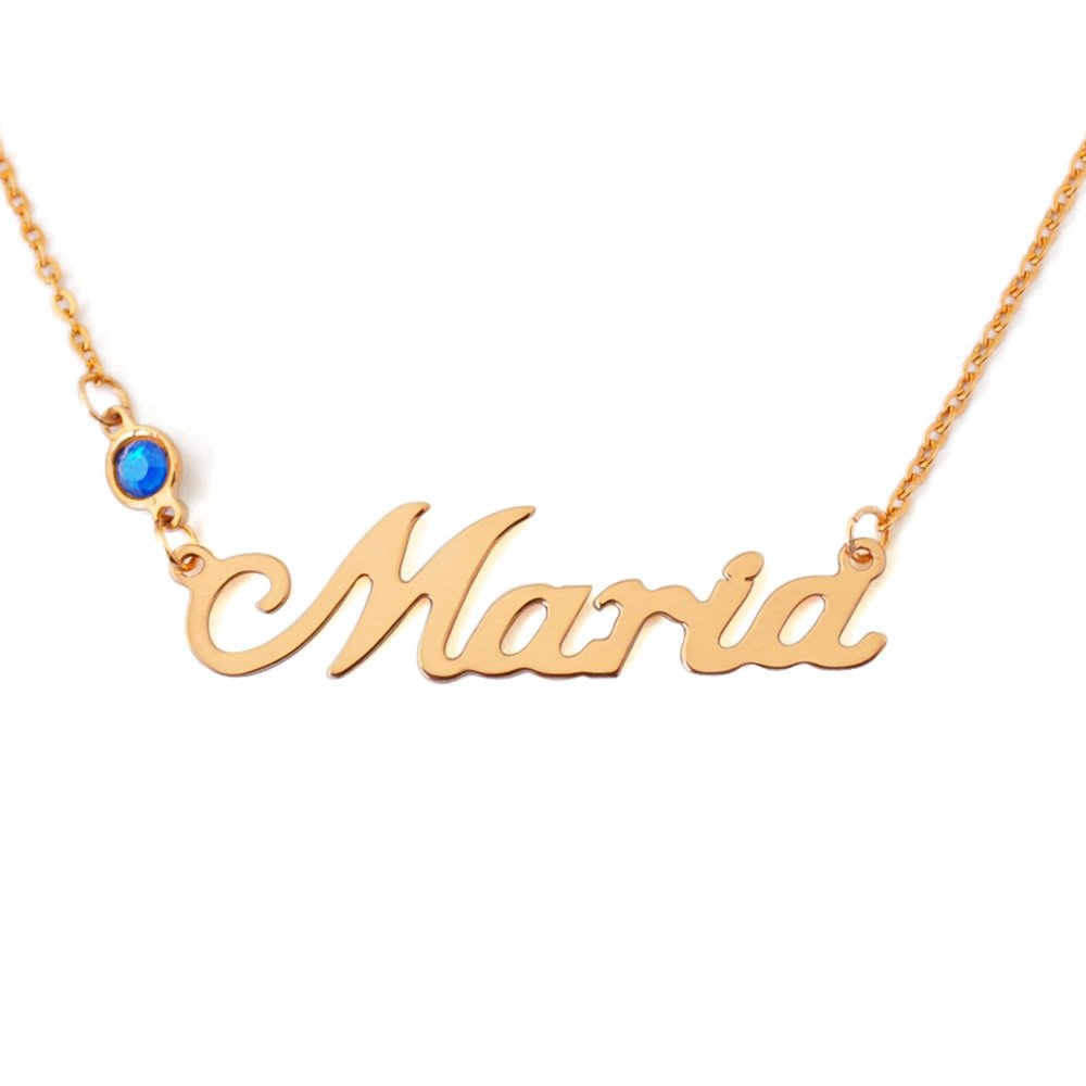 ZXB JEWELRY Customized Birthstone Name 
