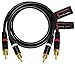 WORLDS BEST CABLES 1.5 Foot RCA Cable Pair - Made with Canare L-4E6S, Star Quad, Audio Interconnect Cable and Neutrik-Rean NYS Gold RCA Connectors – Directional Design - Custom Made