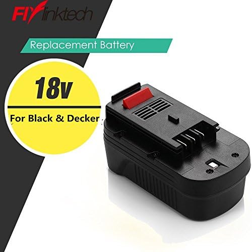 Flylinktech 18V Replacement Battery for Black &amp; Decker HPB18 HPB18-ope 244760-00 A1718 A18 Firestorm A18 FS180BX FS18BX FS18FL FSB18 NST2018 NST1810 NHT518 NS118 NPP2018 NPT3118