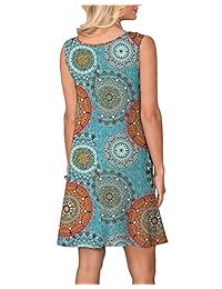 Camisetas de verano para dama, sin mangas, estampado floral, con bolsillos