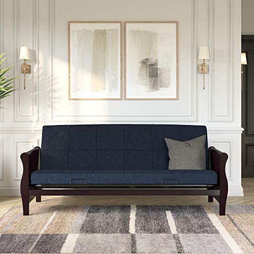 DHP Lexi 6 Inch Square Quilted Microfiber Futon Mattress, Full, Blue Pricepulse