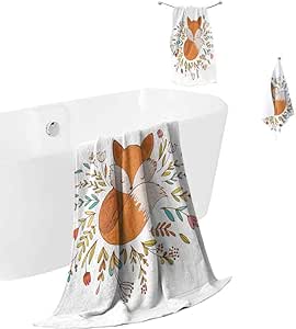 Genhequnan - Juego de toallas para el hogar, diseño de zorro de bebé