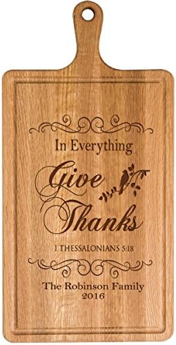 Personalized Cherry Cutting board In Everything Give Thanks Wedding Gift ideas for Him Her Couple Cheese Chopping Board established signs with dates by Dayspring Milestones