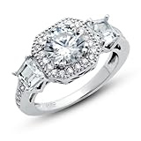 925 Sterling Silver Cubic Zirconia CZ Promise Engagement 2.15 ct.tw Band Ring