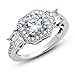 925 Sterling Silver Cubic Zirconia CZ Promise Engagement 2.15 ct.tw Band Ring