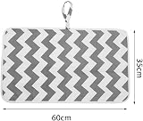 nuoshen Nappy Changing Mat Foldable Diaper Pad Waterproof Gray Waves 60x35 cm view 3