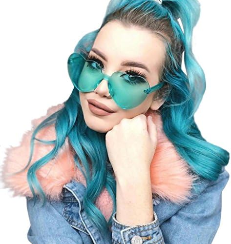 Clearance Bestoppen Women's Sunglasses,Ladies Fashion Retro Heart Shaped Sunglasses Fashion Integrated UV Candy Colored Sunglasses Alloy Eyewear Goggles Sunglass for Women Girls