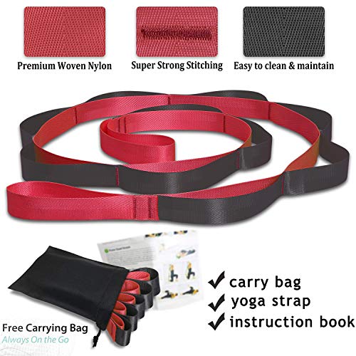 image for Onory Yoga Strap Stretch Straps for Physical Therapy with Exercise Boo