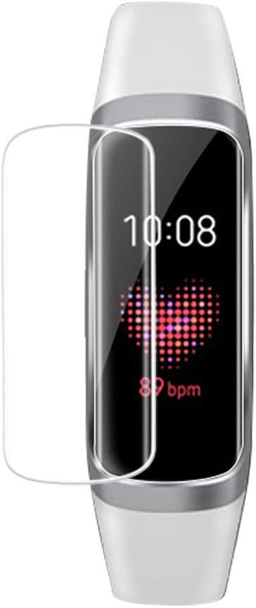 5 Pack Screen Protector Compatible With Samsung Galaxy fit-e/R375 Watch,Homsta Soft TPU Membrane Case Friendly Clear Screen Protection Film Tempered Glass for Galaxy fit-e