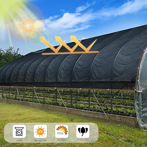 QLOFEI Shading Netting, 50% Fabric Shading Pergola Outdoor Shading Net, UV Sun Protection Fabric Shading for Pergola, Terrace, Greenhouse, Chicken Coop, Plants (3 x 4 m)