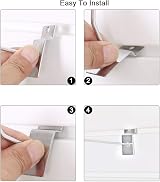 Nisorpa Slatwall Hooks 100 Pcs 8 Inch Metal Wall Display Garage Retail Store 4mm view 6
