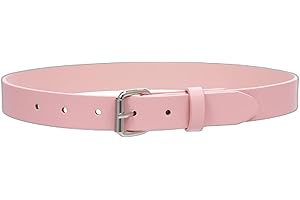 BELTISCOOL Kids 1" Snap On Plain Leather Belt