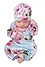 Baby Be Mine Newborn Gown and Hat Set Layette Romper Coming Home Outfit (Newborn 0-3 Months, Isla)