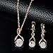 M-Tree Stainless Steel Jewelry Sets - Fashion Cute Ball Pendant Necklaces Stud Earring For Women