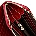HESHE Wallet Purse for Women Leather Wristlet Wallet Zipper Credit Card Holder Rfid Wallet with Phone Pocket (Wine)