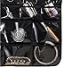 Misslo Closet Jewelry Hanging Non-woven Organizer Holder 30 Pockets 17 Hook and Loops With hanger - Black