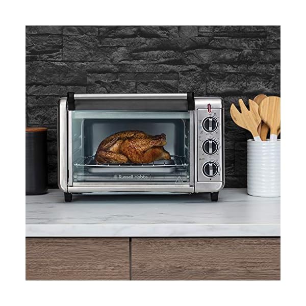 Russell Hobbs 26095 Express Air Fryer Mini Oven - Countertop Electric Convection Oven, Grill and Airfryer with Bake Pan…