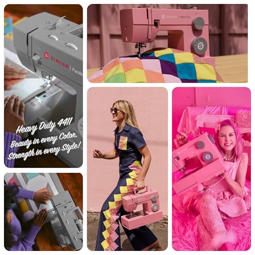 SINGER Heavy Duty 4411 High Speed Sewing Machine with Accessory Kit | Strong Motor With Enhanced Piercing Power, 69 Stitch Applications, Full Metal frame, 4-step Buttonhole & LED Light