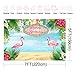 Mocsicka Flamingo Birthday Backdrop 7x5ft Vinyl Hawaiian Birthday Party Decorations Tropical Beach Aloha Party Dessert Table Photo Booth Background