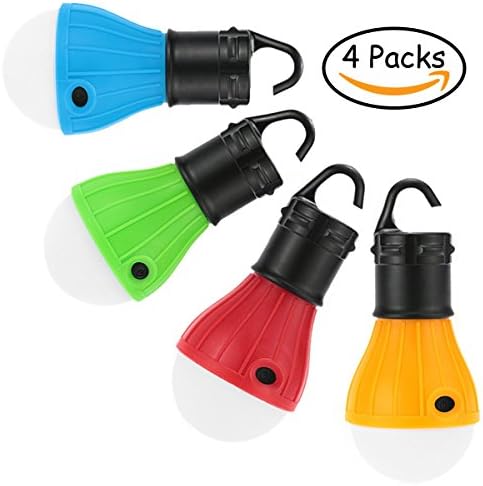 NIAKY Portable LED Tent Light Bulb - Hurricane Emergency Lantern - Hiking Fishing Camping Equipment Gadgets - Battery Powered Lamp Compact Waterproof Gift for Outdoor and Indoor