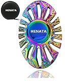 HENATA Fidget Spinner Toy EDC Hand Spinner Durable Stainless Steel Bearing High Speed Up to 8Min Colorful Metal Stress Reducer - Perfect For ADD, ADHD, Anxiety, and Autism Adult and Children (R-A10)