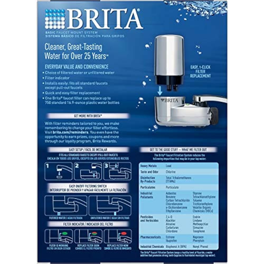 Brita Faucet Mount Filters Tap Water System, Filtration With Change Reminder, eBay