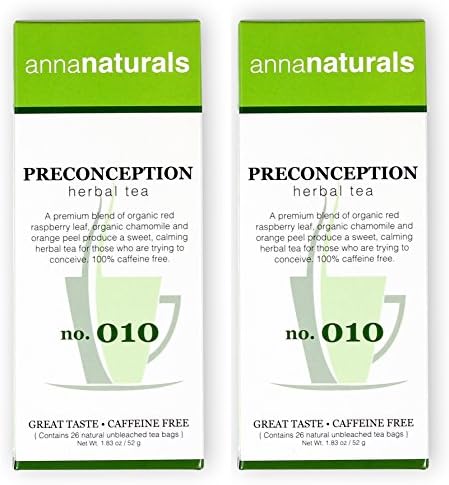 Fertility Tea - Preconception Organic Herbal Tea with Red Raspberry Leaf - 52 Bags