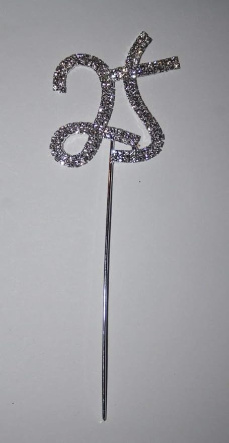 Accessoire Decoration Gateau Numero 25 Ans Anniversaire Strass Transparent Amazon Fr Cuisine Maison