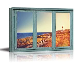 Lighthouse overlooks The Ocean Down a Windy Path...