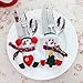 OliaDesign SNOWMAN 8 Piece Christmas Dinner Flatware Holder, White