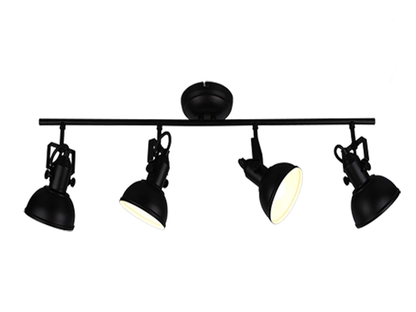 Reality Leuchten Gina R80154032 Ceiling Light Metal Black Matt Excludes 4X E14
