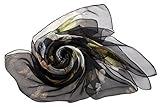Bear Motion Collection - Womens 100% Silk Scarf with Butterfly Design (Medium (64