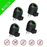 Aspectek™ Rotatable Ultrasonic Pest Control, Pest Repeller with Side Outlet and Adjustable Night Light - For Rodents, Rat, Mouse, Spider, Mosquito and Insect - Pack of 4