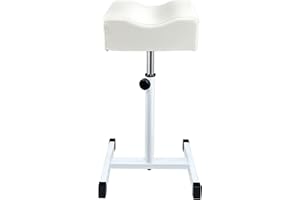 LOVEVLOGY Pedicure Foot Rest,Height Adjustable Pedicure Chair,Non-Slip Pedicure Stool for Massage Office or Home (White)