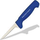 Wiebe 4" Blue Handle Skinning Knife, Lightweight, Non-Slip &ndash; Ideal for Muskrat, Coyote, Deer