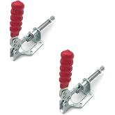 MIKMAYTOO 302F Push Pull Toggle Clamp Latch Anti-slip 2 Pack Hand Tool 300Lbs Holding Capacity Quick Release Heavy Duty Hand Tool for Wood Working (302F-2 Pack)