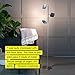 Brightech Tree Floor Lamp for Living Rooms & Offices, Dimmable Standing Lamp for Bedroom Reading, LED Spotlight Floor Lamp, Tall Lamp with Adjustable Panels for Minimal Space Use - Silver