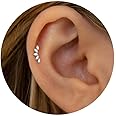 NONTAI 20G/18G/16G Threadless Flat Back Earrings Tiny Nose Stud, Cartilage Tragus Helix Stud Conch Piercing Jewelry