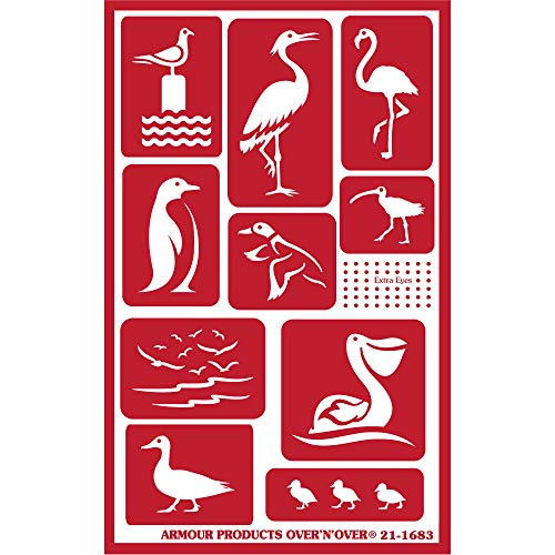 1 Armour+Reusable+Etching+Stencils+Creatures