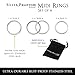 South Street Designs Set of 4 Women's Knuckle Midi Stacking Rings (stainless-steel)